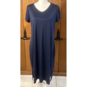 32 Degrees Cool Women’s Maxi Dress. Large. Cap Sleeve. V Neck. Navy